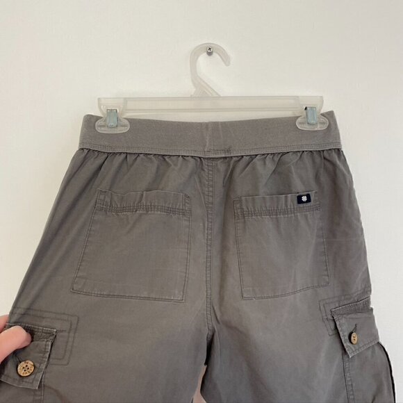 LUCKY BRAND Boys Gray Pull On Drawstring 100% Cotton 9" Inseam Cargo Shorts L - Picture 10 of 10